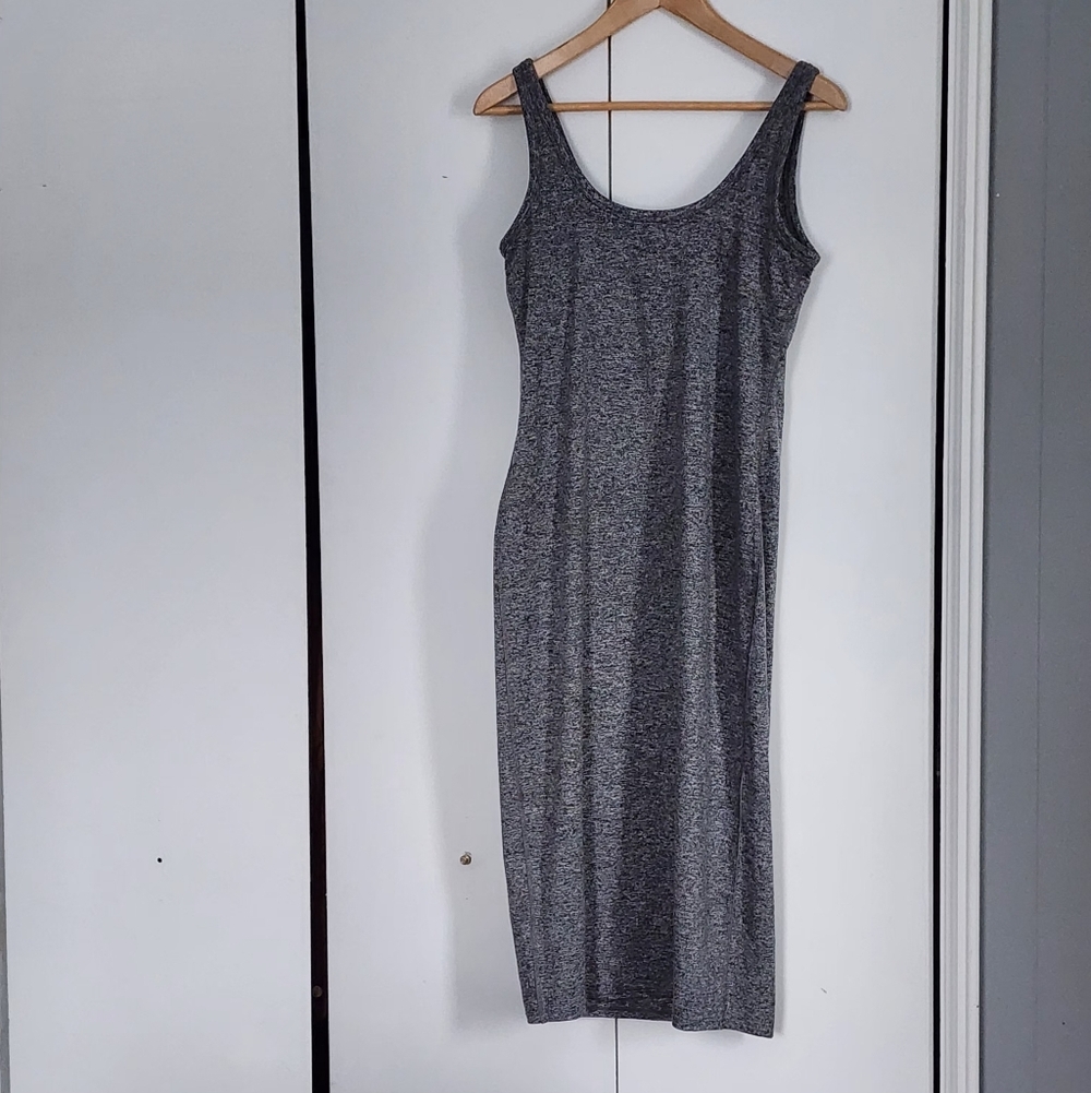Vuori Athletic Gray Charcoal Midi Dress - Picture 3 of 4